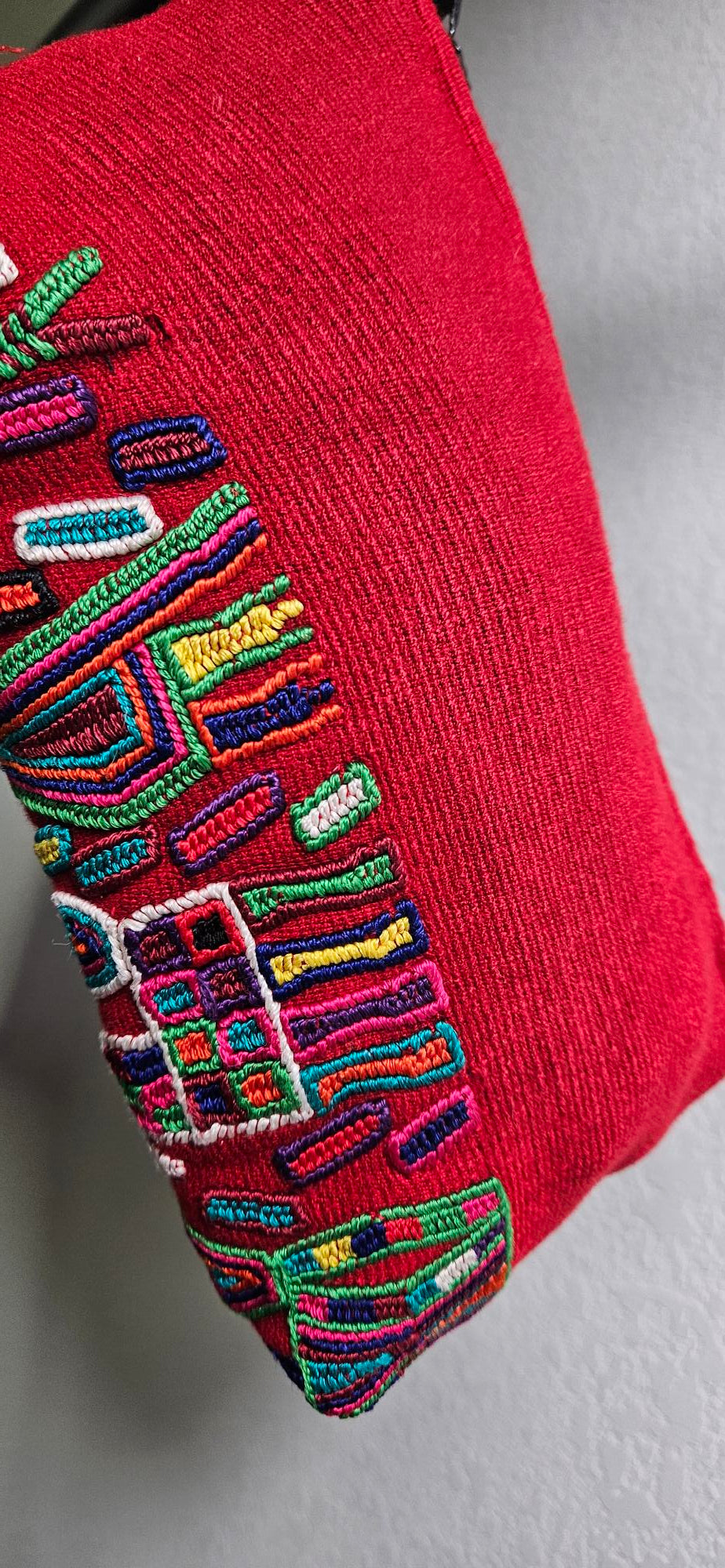 Red Huipil Pouch