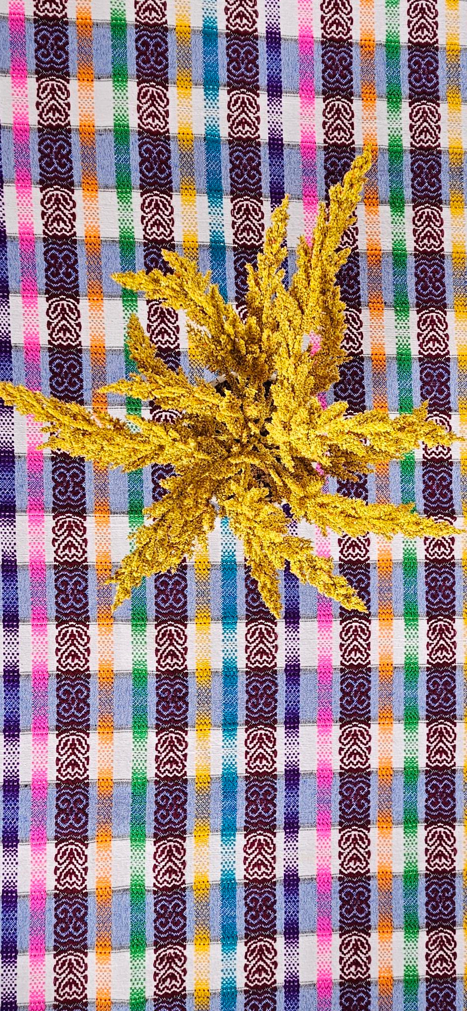 Multicolor Large Table Cover - Blue/Pink