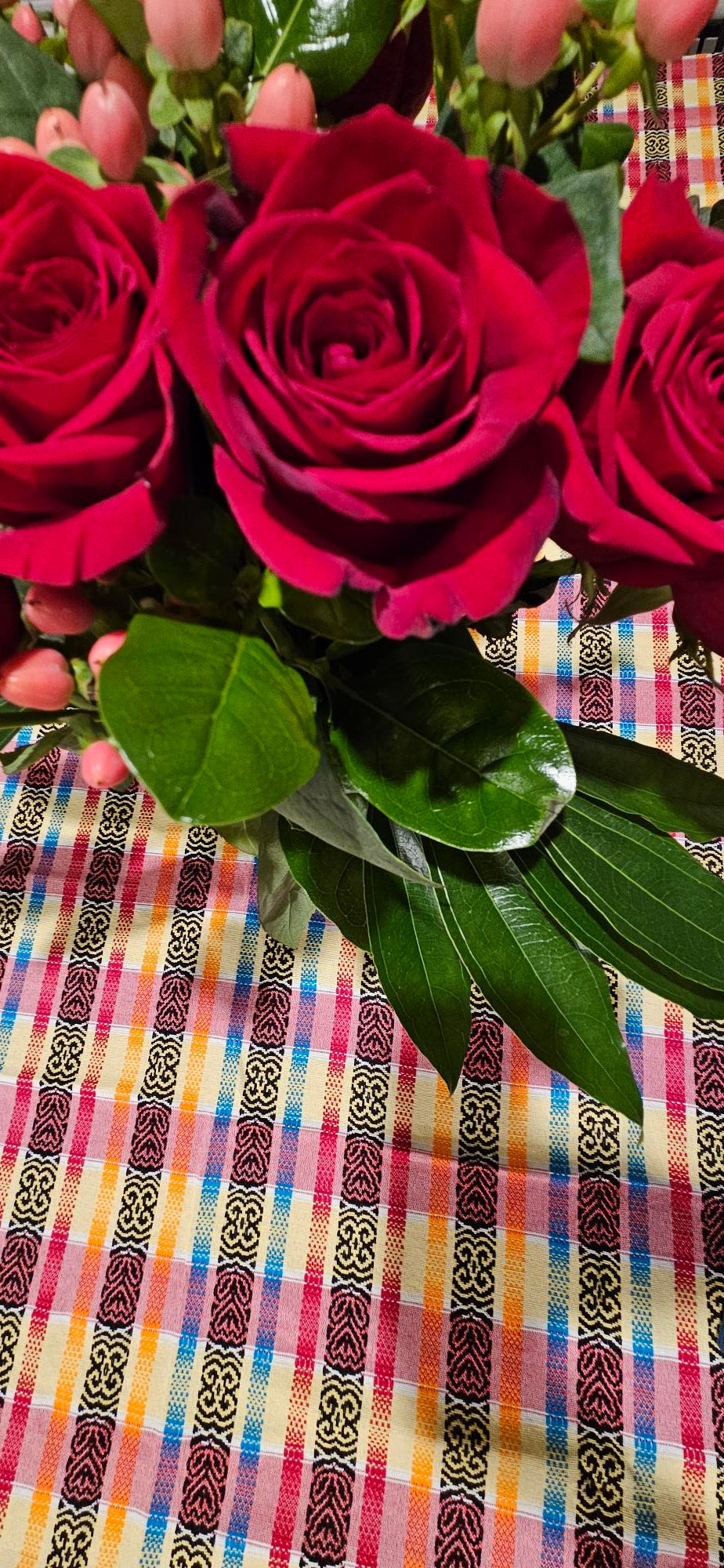 Multicolor Large Table Cover - Yellow