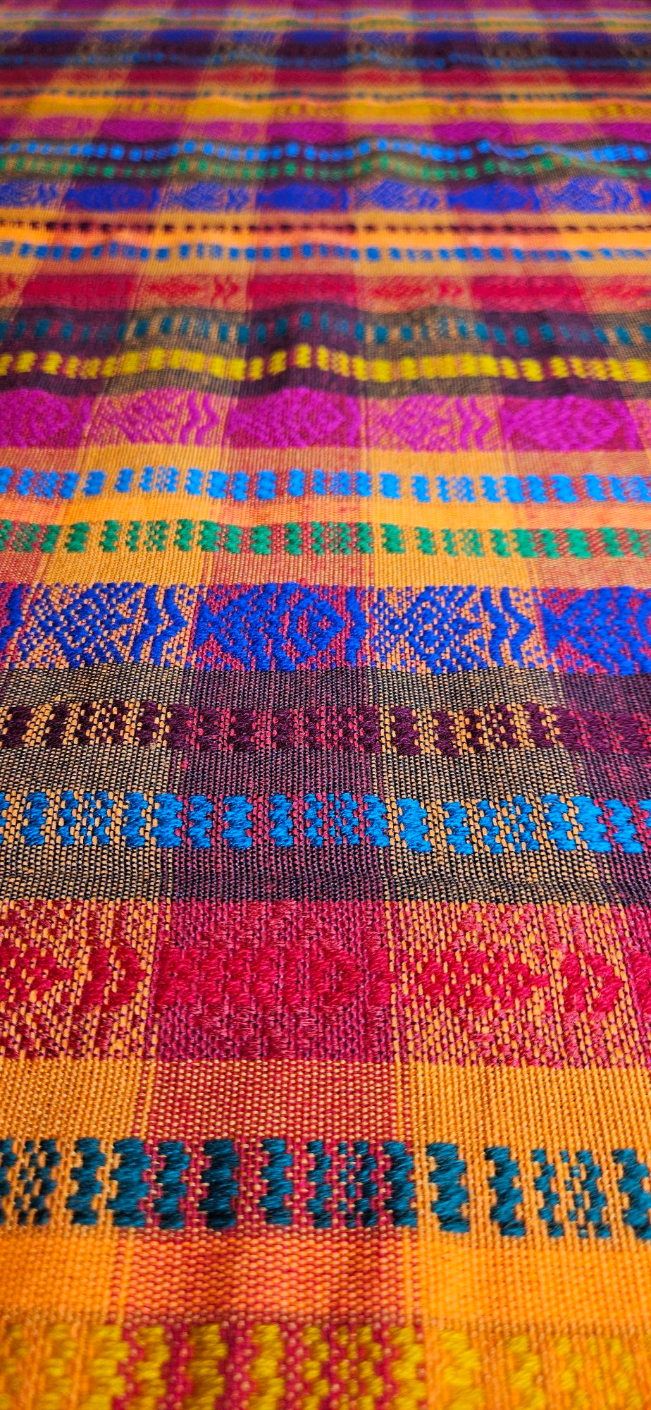 Multicolor Large Table Cover - Red/Orange