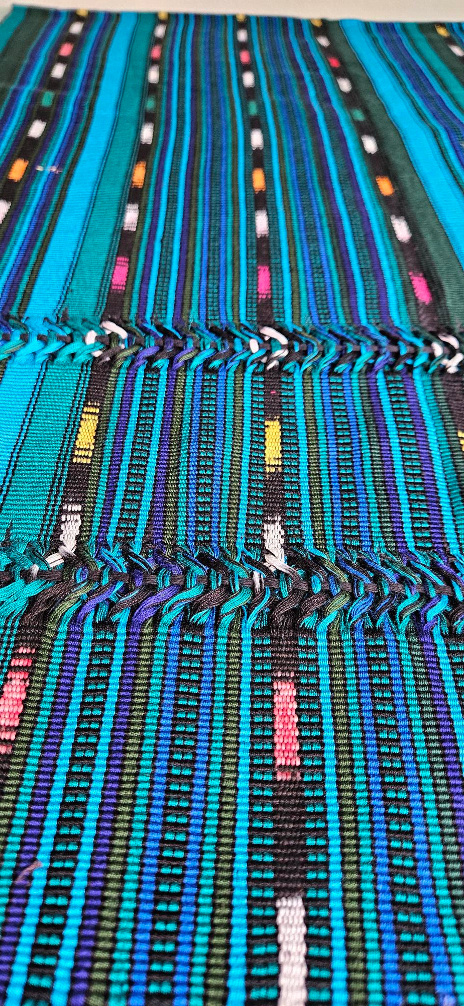 Mayan Table Runner -Blue Mosaic