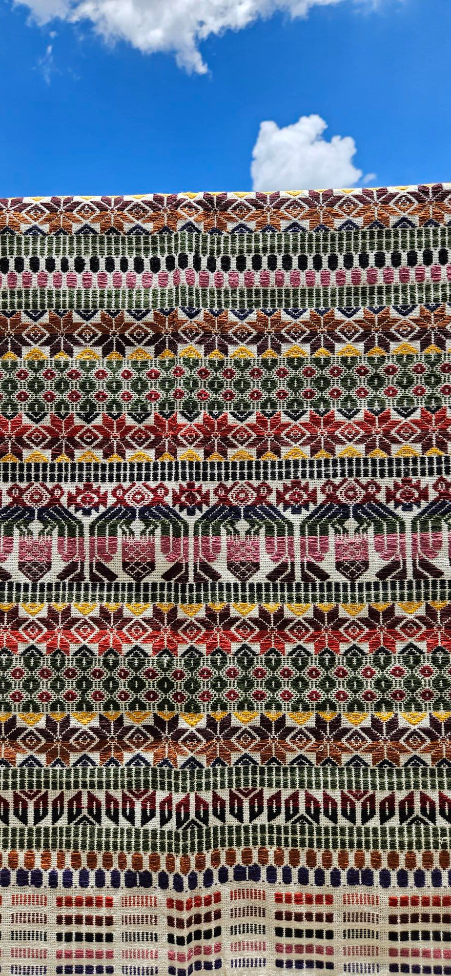 Mayan Large Table Cover - Beige/Brown