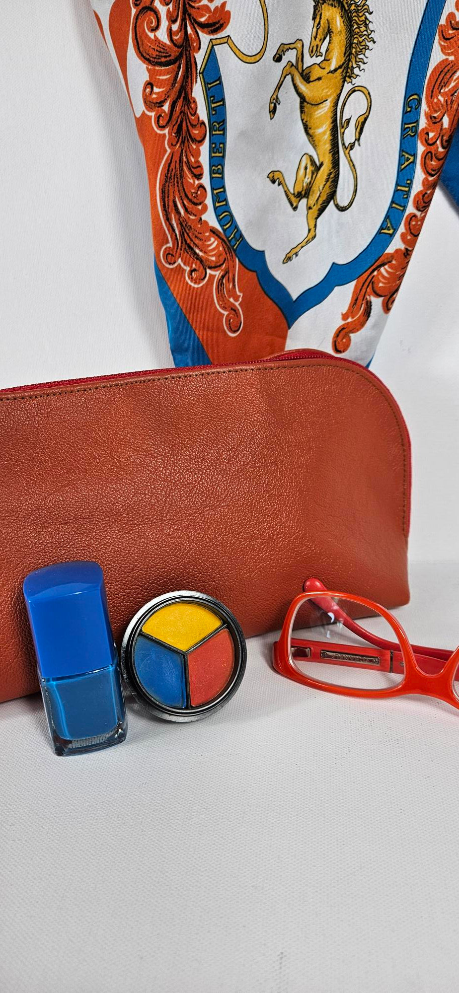 Leather Pouch - Orange
