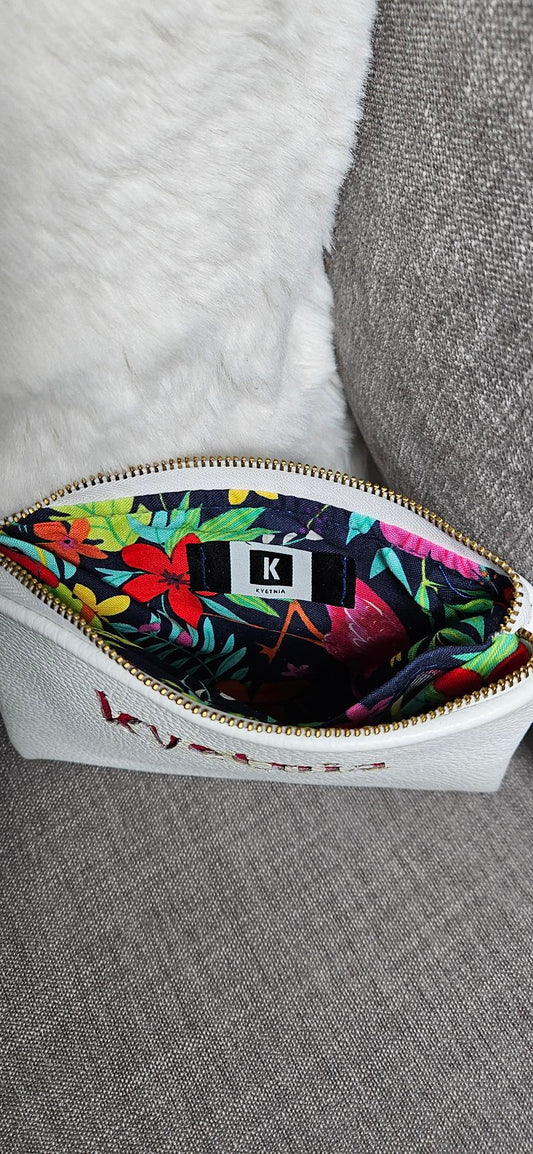 White Kyetnia Leather Pouch