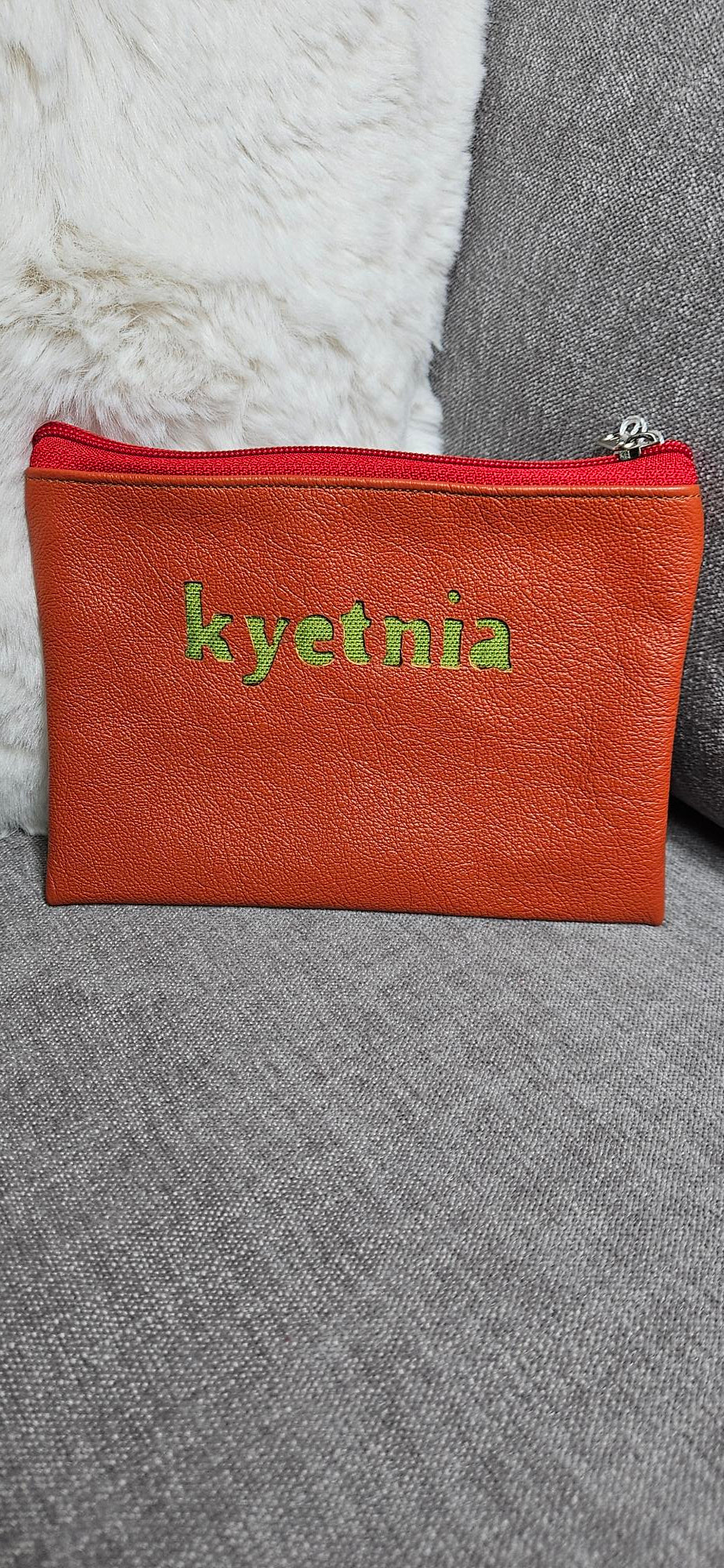Orange Kyetnia Leather Pouch