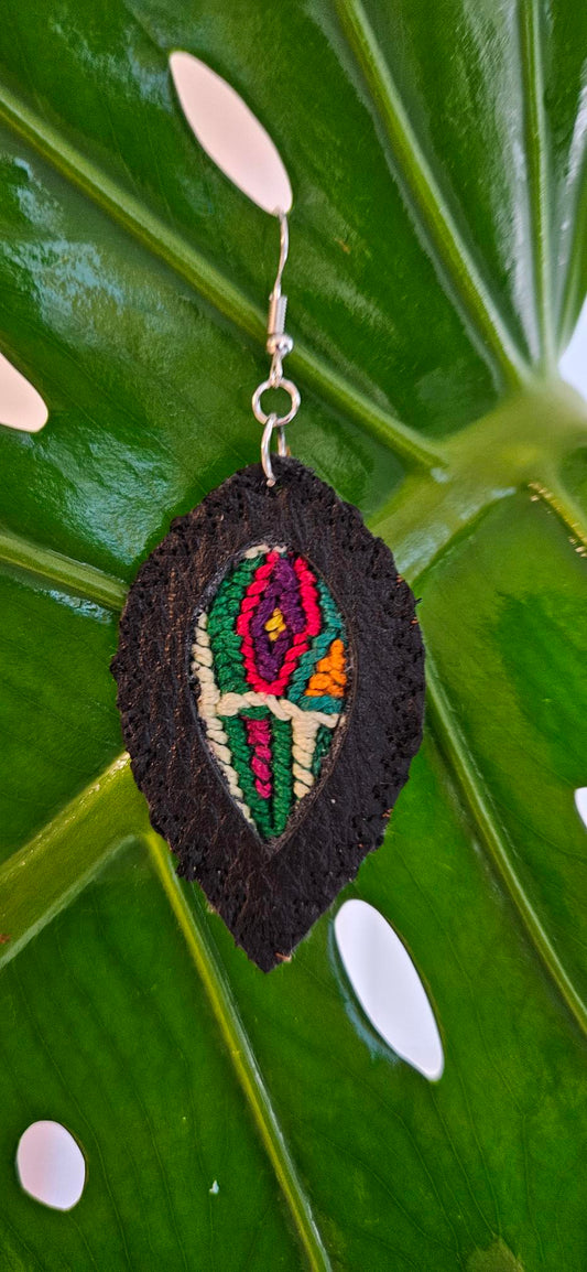 Black Leather Earrings