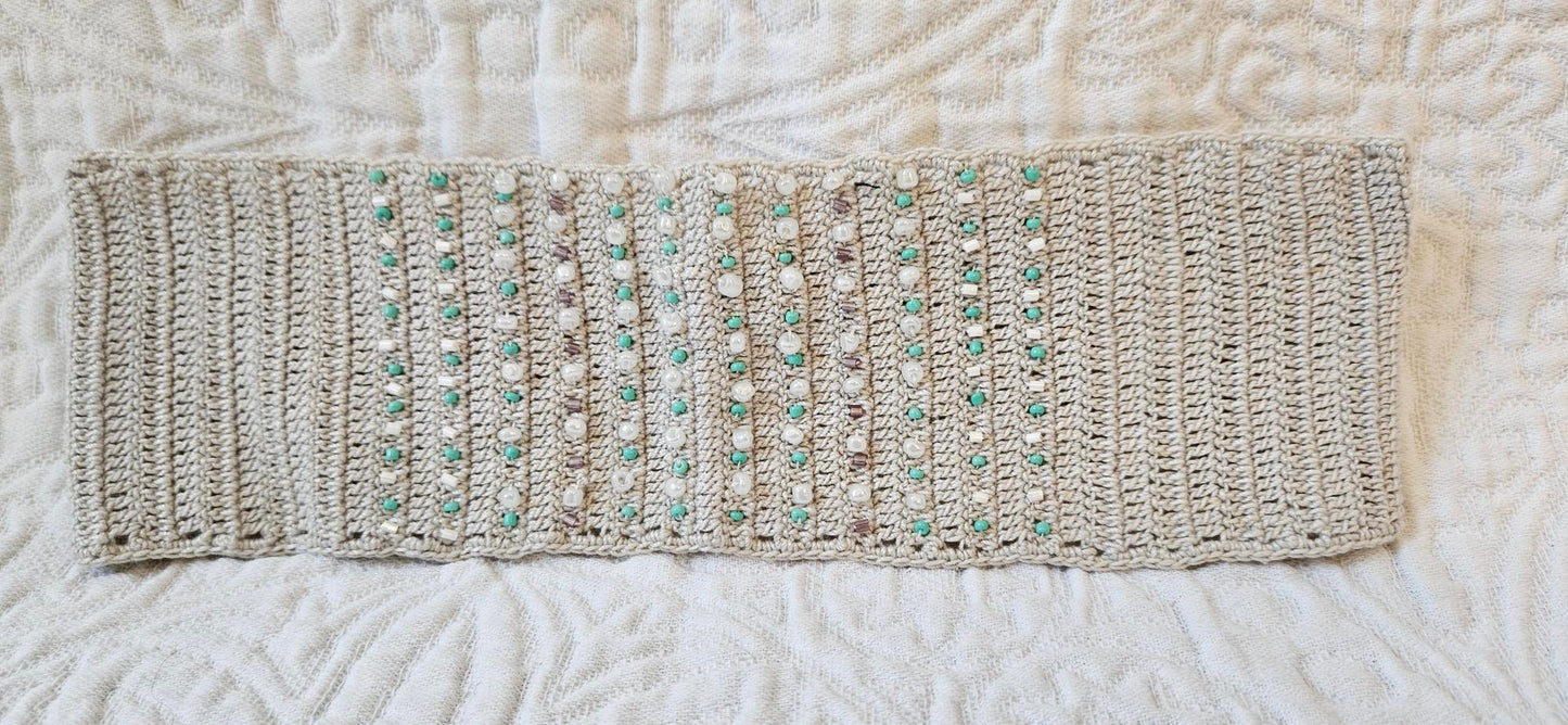 Crochet Headband - Light Gray