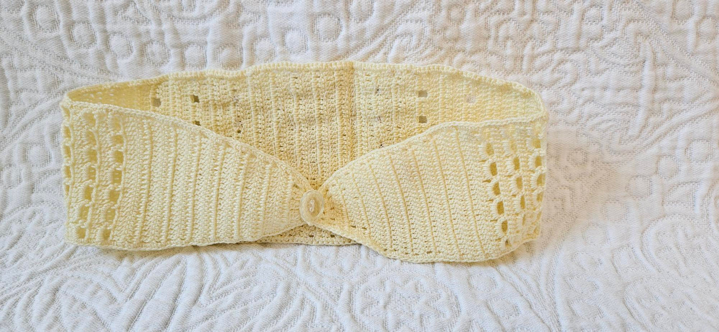 Crochet Headband - Light Yellow