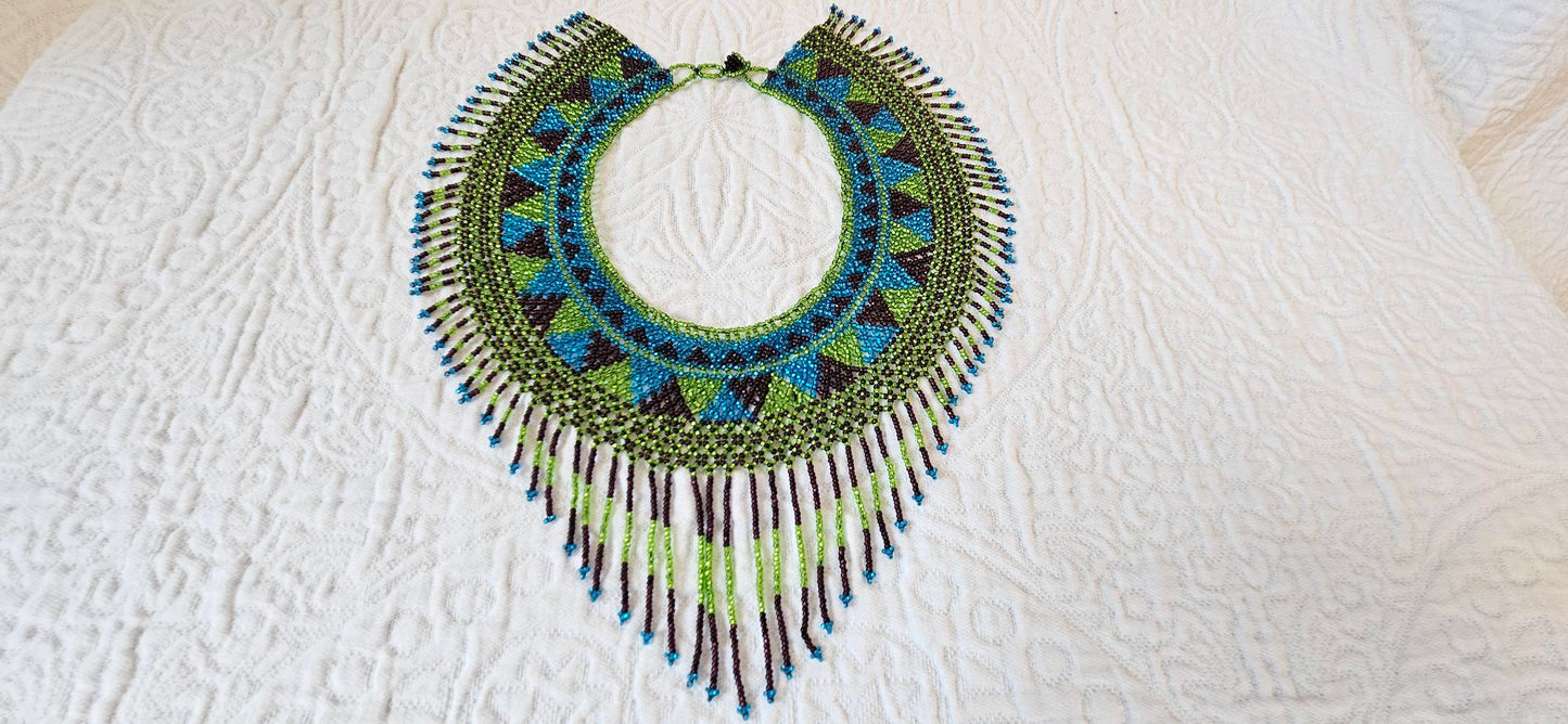 Mayan Necklace - Blue/Green