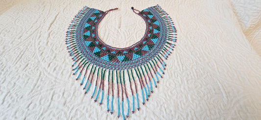 Mayan Necklace - Blue/Purple