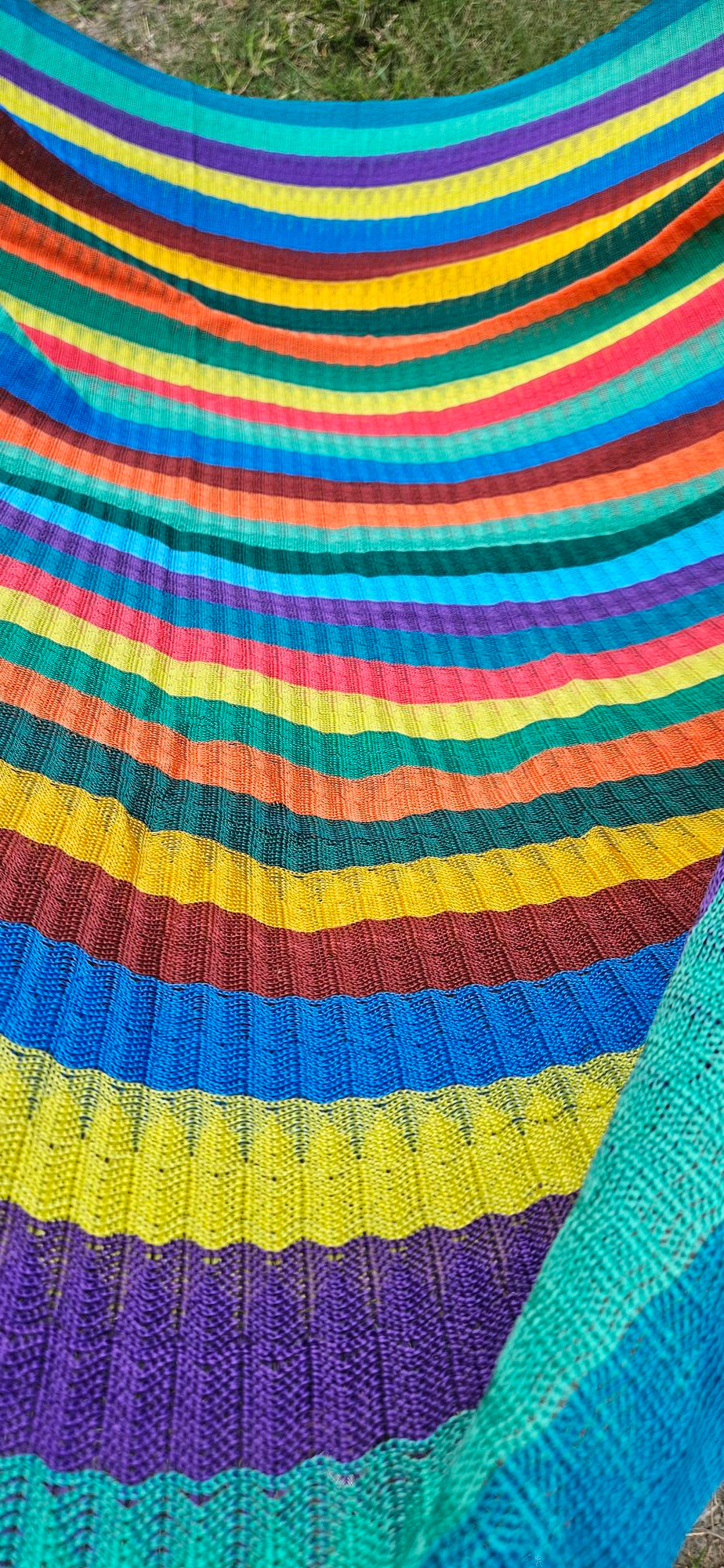 Multicolor Handwoven Hammock - "Life is Beautiful"