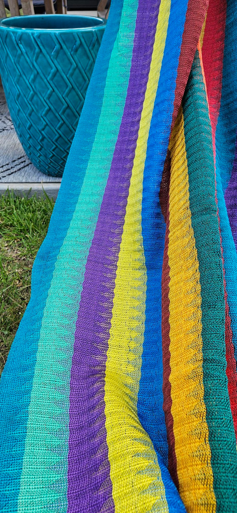 Multicolor Handwoven Hammock - "Life is Beautiful"