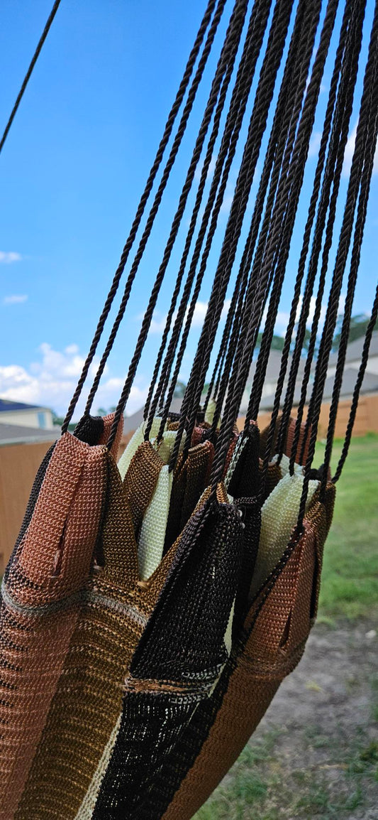 Multicolor Handwoven Hammock - "Cappuccino"