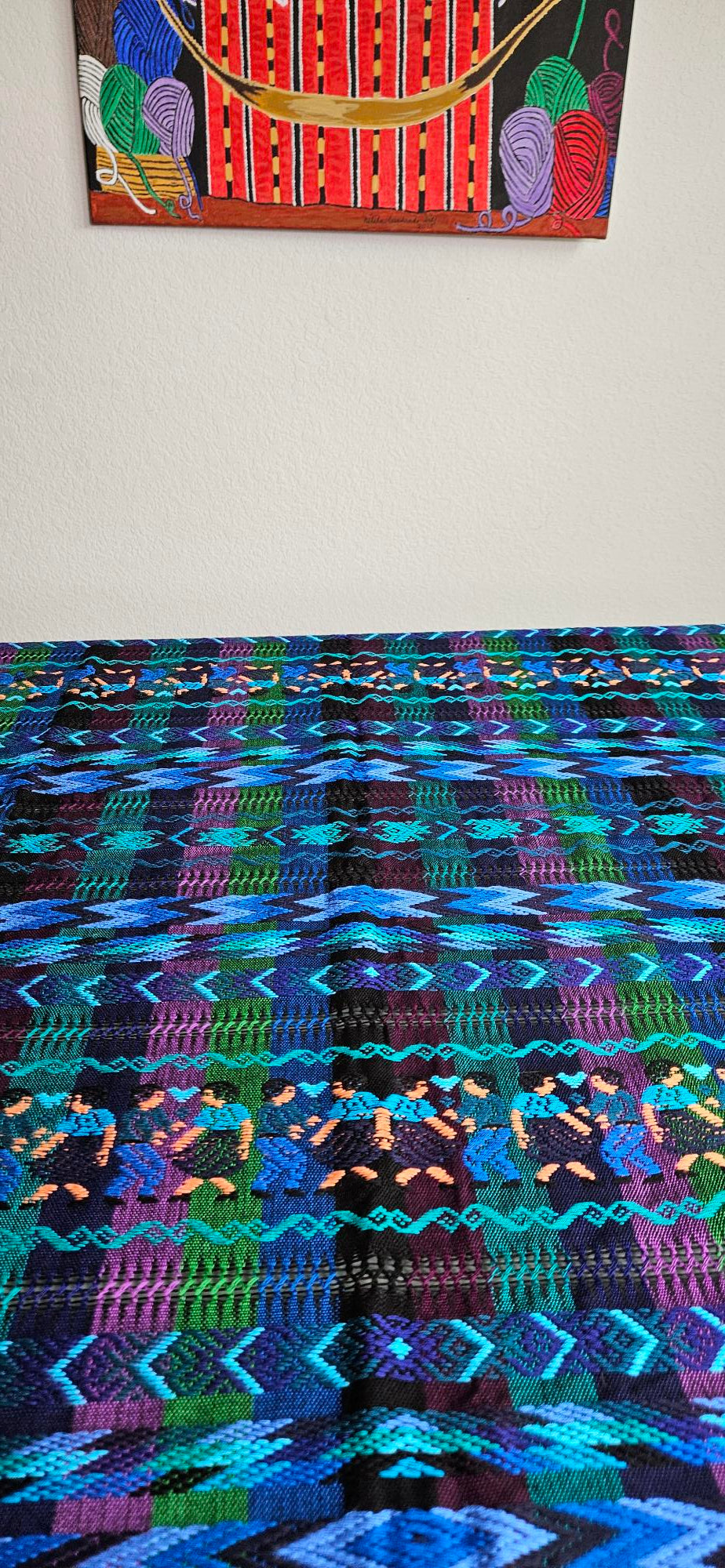 Mayan Table Cover - Blue/Purple