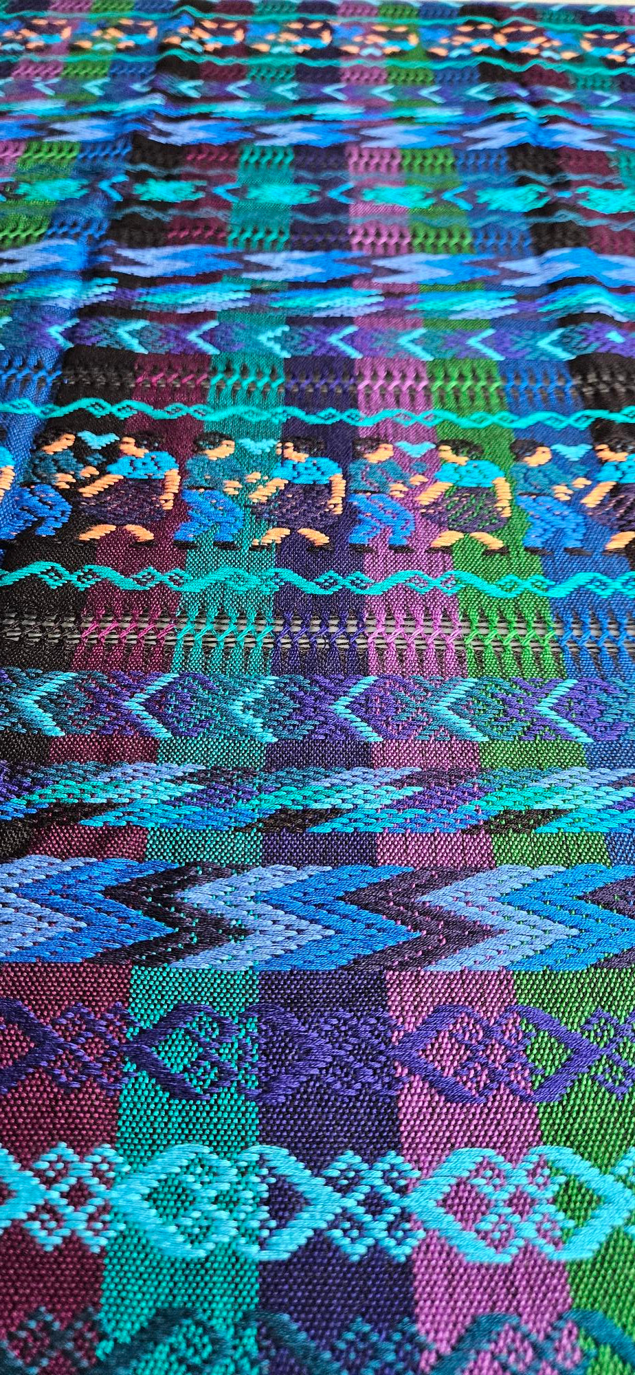 Mayan Table Cover - Blue/Purple