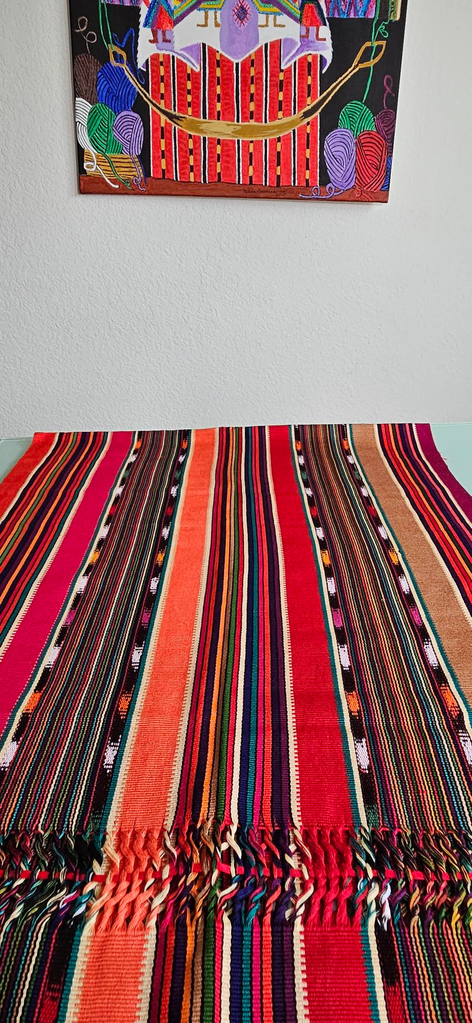 Mayan Table Runner - Orange/Red