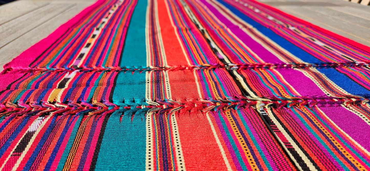 Mayan Table Runner - Pink/Blue/Teal