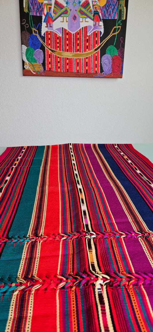 Mayan Table Runner - Pink/Blue/Teal