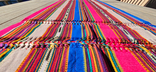 Mayan Table Runner - Pink/Royal Blue