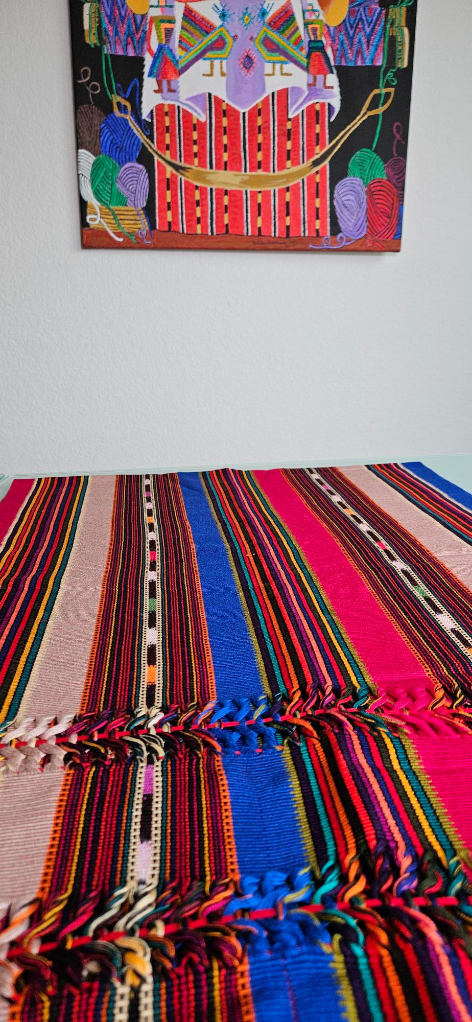 Mayan Table Runner - Pink/Royal Blue