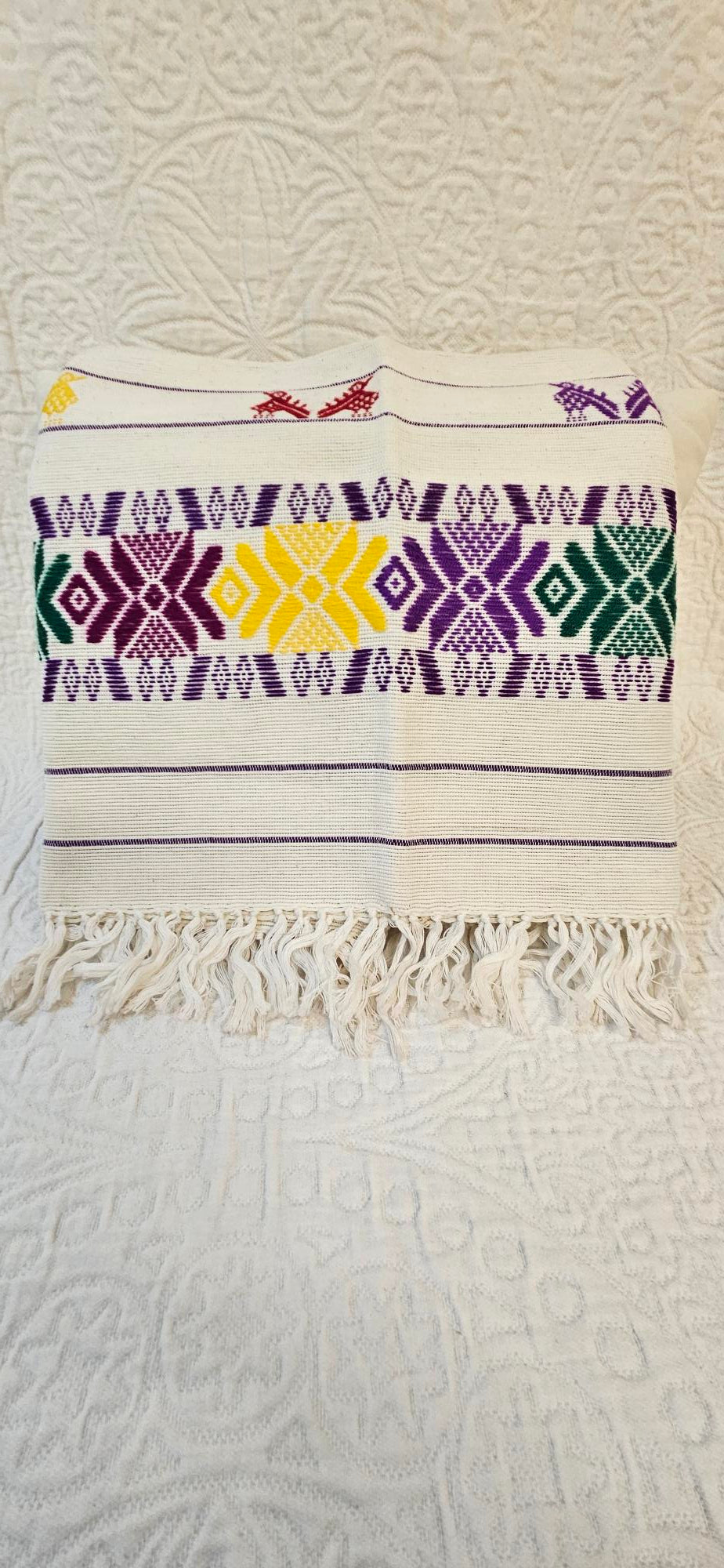 Mayan Kitchen Napkin - White