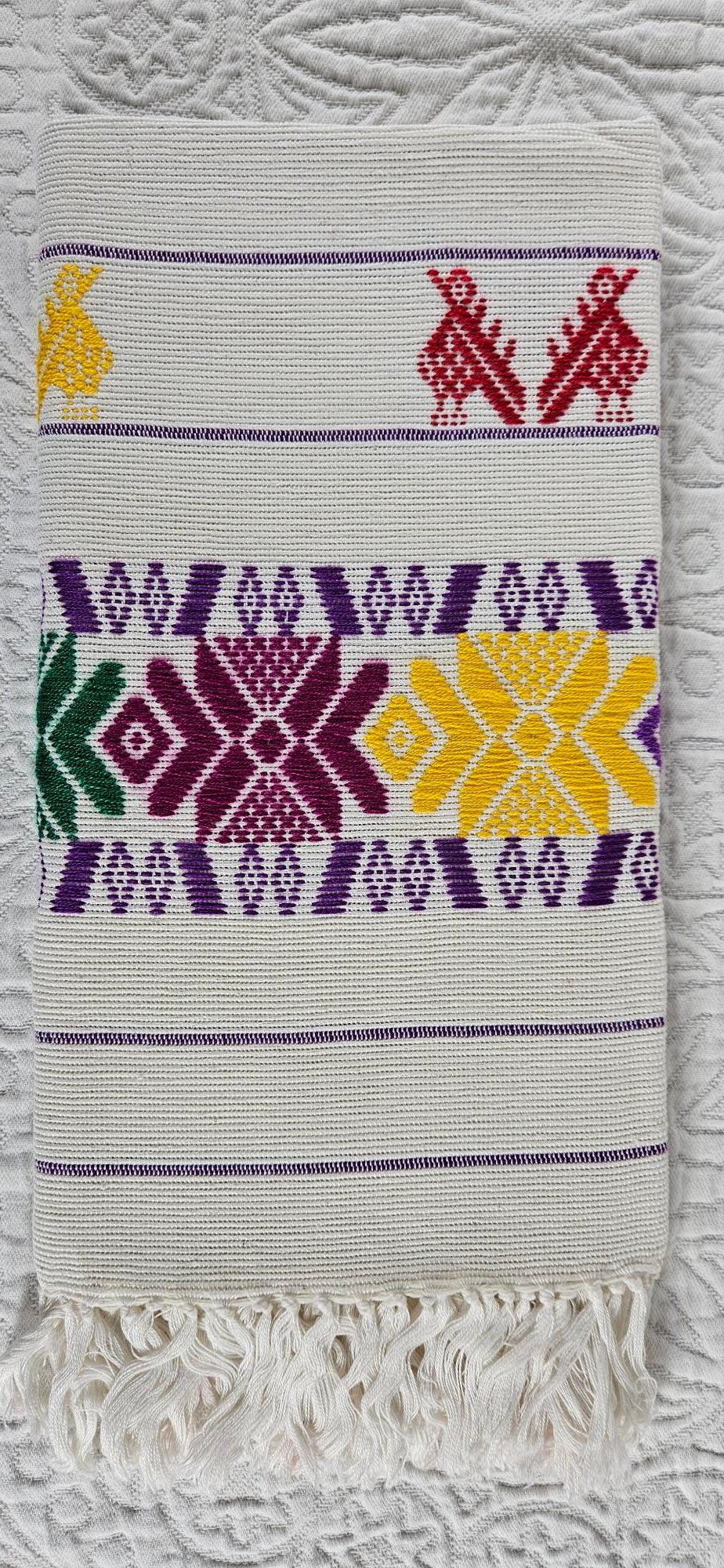 Mayan Kitchen Napkin - White