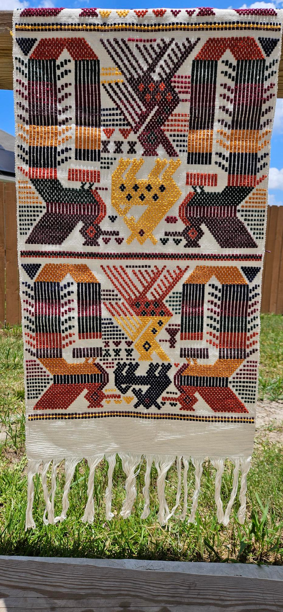 Mayan Table Runner -Beige