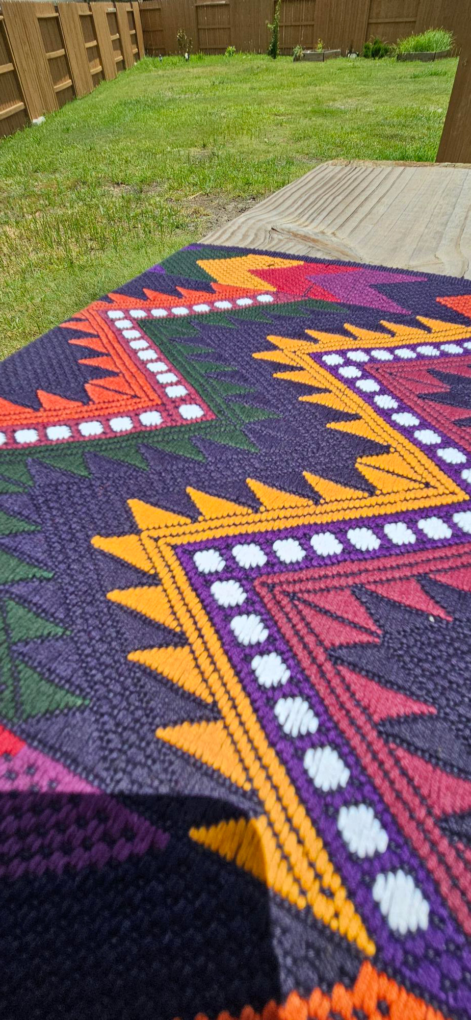 Mayan Table Runner - Dark Blue