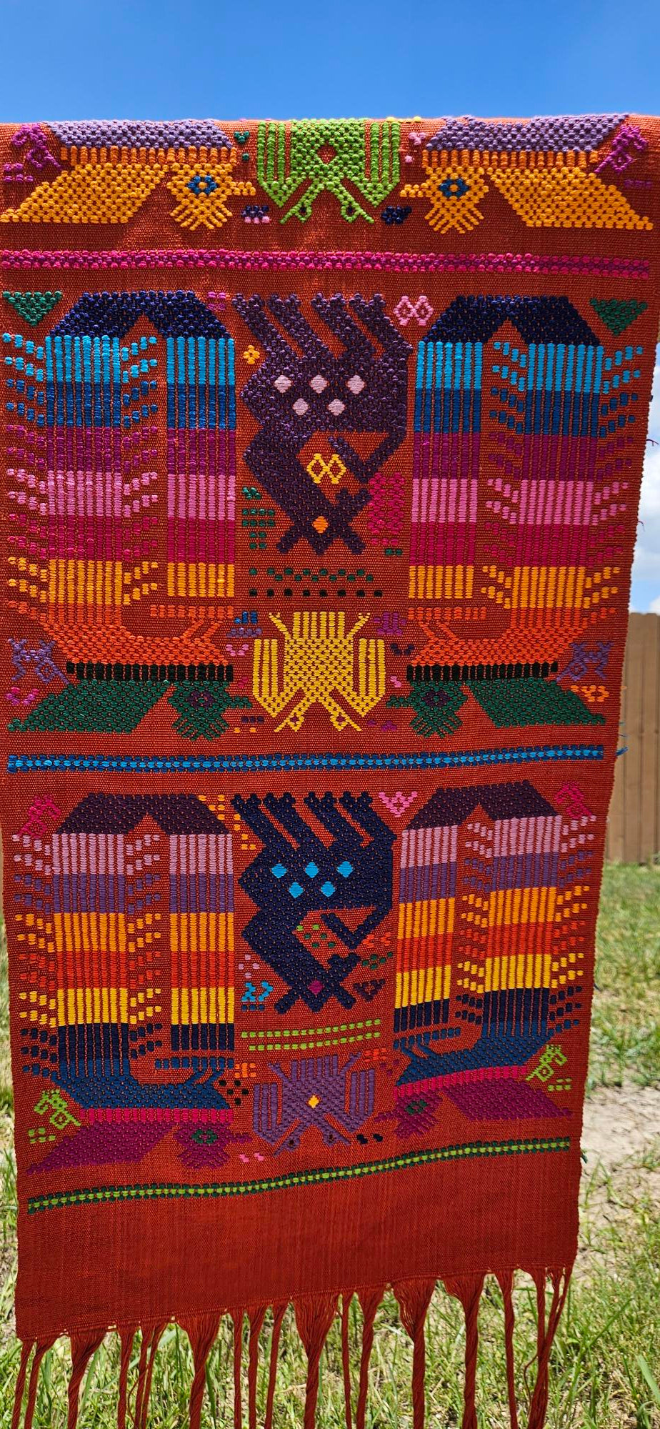 Mayan Table Runner - Terracotta