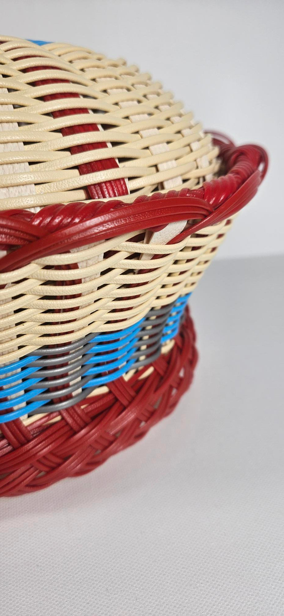 Mayan Basket -Red/Light Blue