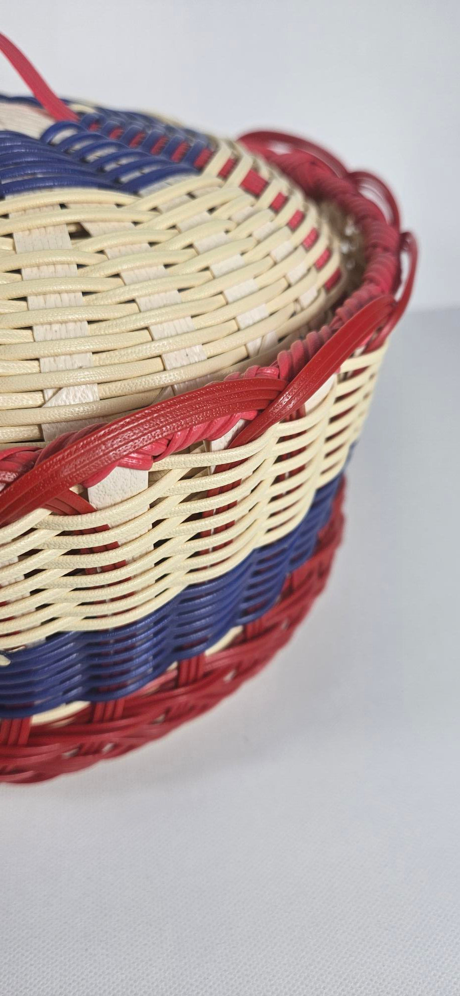 Mayan Basket - Navy Blue/Red