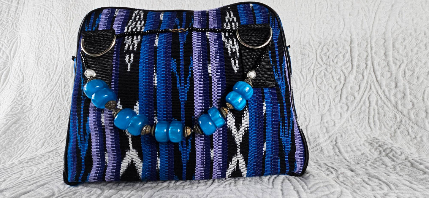 Mayan Woven Handbag - Blue