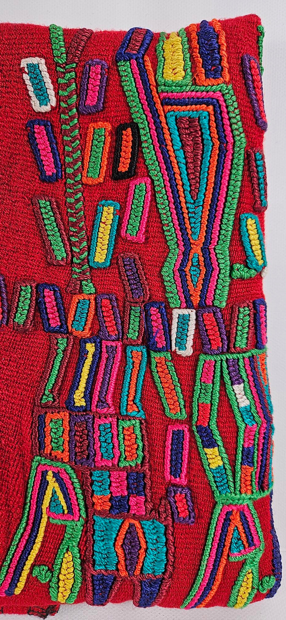 Red Huipil Pouch